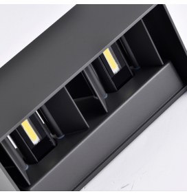 Aplique led Mantra Davos Doble 24W gris oscuro