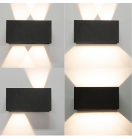 Aplique led Mantra Davos Doble 24W gris oscuro