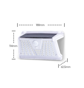 Aplique solar para pared con sensor de movimiento