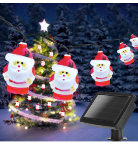 Guirnalda led solar Papá Noel 3,8m
