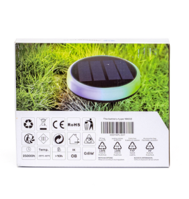 Aplique de suelo led solar redondo RGB con cambio de color