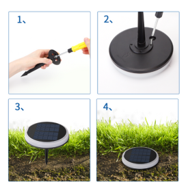 Aplique de suelo led solar redondo RGB