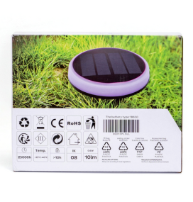 Aplique de suelo led solar redondo RGB