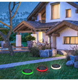 Aplique de suelo led solar redondo RGB