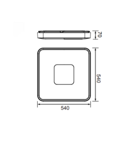 Plafón led Mantra Coin 7925 100W oro cuadrado