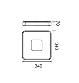 Plafón led Mantra Coin 7922 56W blanco cuadrado