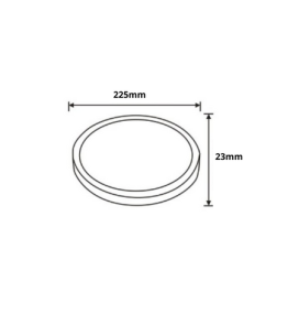 Plafon led slim superficie redondo 18W negro