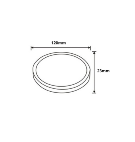 Plafón led superficie redondo 6W negro