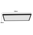Plafón led superficie rectangular 30x120cm 60W negro