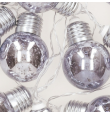 Guirnalda led bombillas plateadas 1,35m cálida
