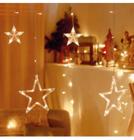 Cortina led estrellas 3,5m 3000K
