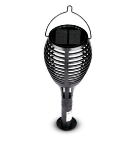 Aplique led solar V-Tac con efecto llama 4 en 1 negro