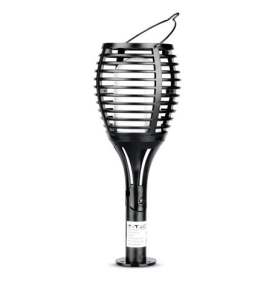 Aplique led solar V-Tac con efecto llama 4 en 1 negro