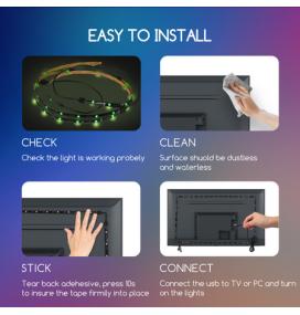 Tira de luz led de bajo voltaje para TV RGB