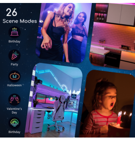 Kit de tira de luz led wifi 5m RGBW