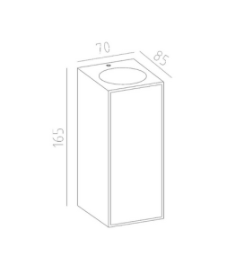 Aplique led Mantra Beret 7929 gris oscuro y madera