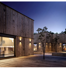 Aplique led Mantra Beret 7929 gris oscuro y madera