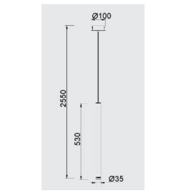 Lámpara led colgante Mantra Cala 8079 negra 6W