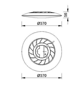 Plafón led Mantra Slim 24W redondo 3000K