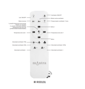 Mando ventiladores Mantra Alisio mini, Tibet mini, Boreal y Kilimanjaro