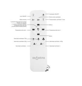 Ventilador de techo Mantra Kilimanjaro mini con mando