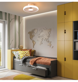 Ventilador de techo led Mantra Turbo 8231 blanco