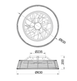 Ventilador de techo led Mantra Indonesia regulable