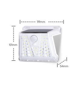 Pack de dos apliques led solares con sensor de movimiento