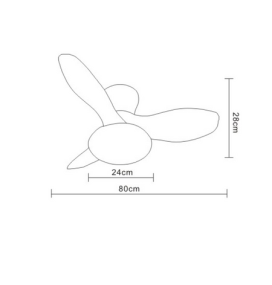 Ventilador led de techo Tulip 18W CCT negro