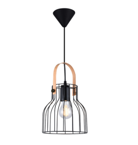 Lámpara colgante decorativa Serie Fundi E27 Ø190mm negra