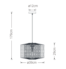 Lámpara colgante decorativa Bamboo Ø39cm E27