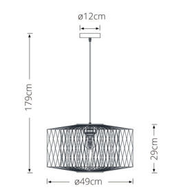 Lámpara colgante decorativa Bamboo Ø49cm E27