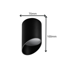 Aplique led 7W 630Lm 4500K negro