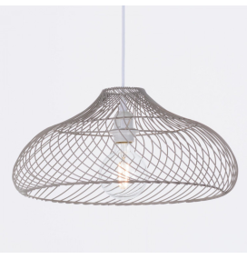 Lámpara colgante decorativa Akame hierro gris E27