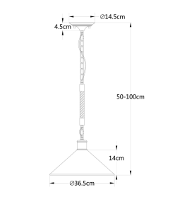 Lámpara colgante decorativa Soga mediana E27 cuerda negra