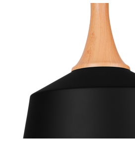 Lámpara led colgante Giani negro y oro E27