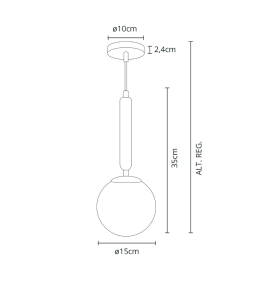 Lámpara colgante decorativa Aimee negro E27