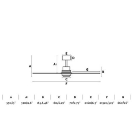 Ventilador de techo Faro Lantau níquel y marrón Ø132cm DC 
