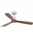 Ventilador de techo Faro Lantau níquel y marrón Ø132cm DC 