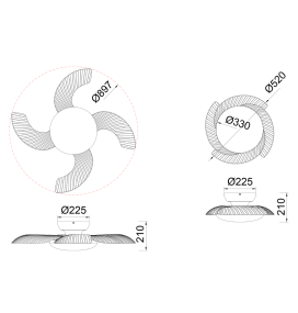 Ventilador led de techo Mantra Aloha 8234 madera