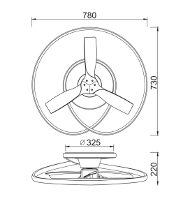 Ventilador de techo led Mantra Ocean 8235 blanco y madera regulable