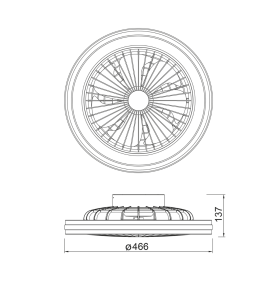 Ventilador de techo led Mantra Gamer 8291 CCT+RGB blanco