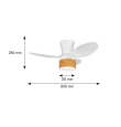 Ventilador led de techo Jueric Fly Maxi CCT blanco
