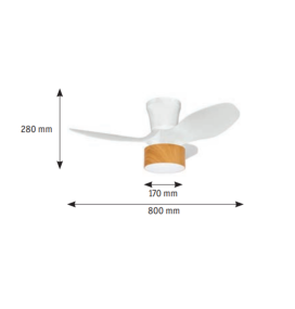 Ventilador led de techo Jueric Fly Maxi CCT blanco
