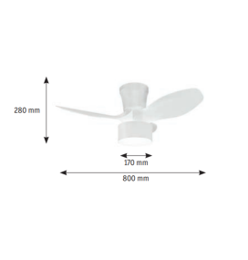 Ventilador led de techo Jueric Fly Maxi CCT blanco