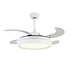 Ventilador led de techo Jueric Niza mini blanco aspas retráctiles