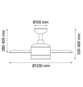 Ventilador de techo Sulion Ivi blanco