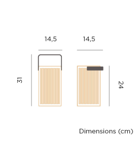 Lámpara led solar y batería recargable Newgarden Okinawa