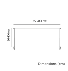 Marco de mesa extensible negro para guirnaldas