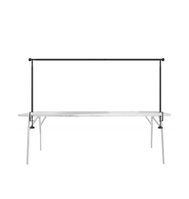 Marco de mesa extensible negro para guirnaldas